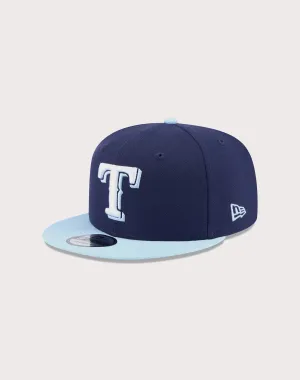 New Era Texas Rangers 9FIFTY 2-Tone Snapback Hat-Navy/Light Blue
