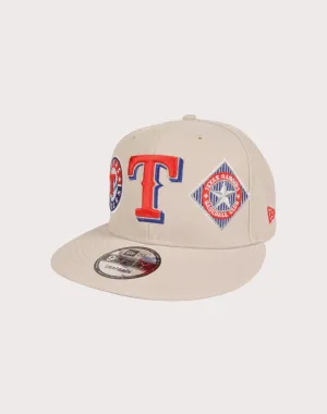New Era Texas Rangers 9FIFTY 3 Logo Snapback Hat