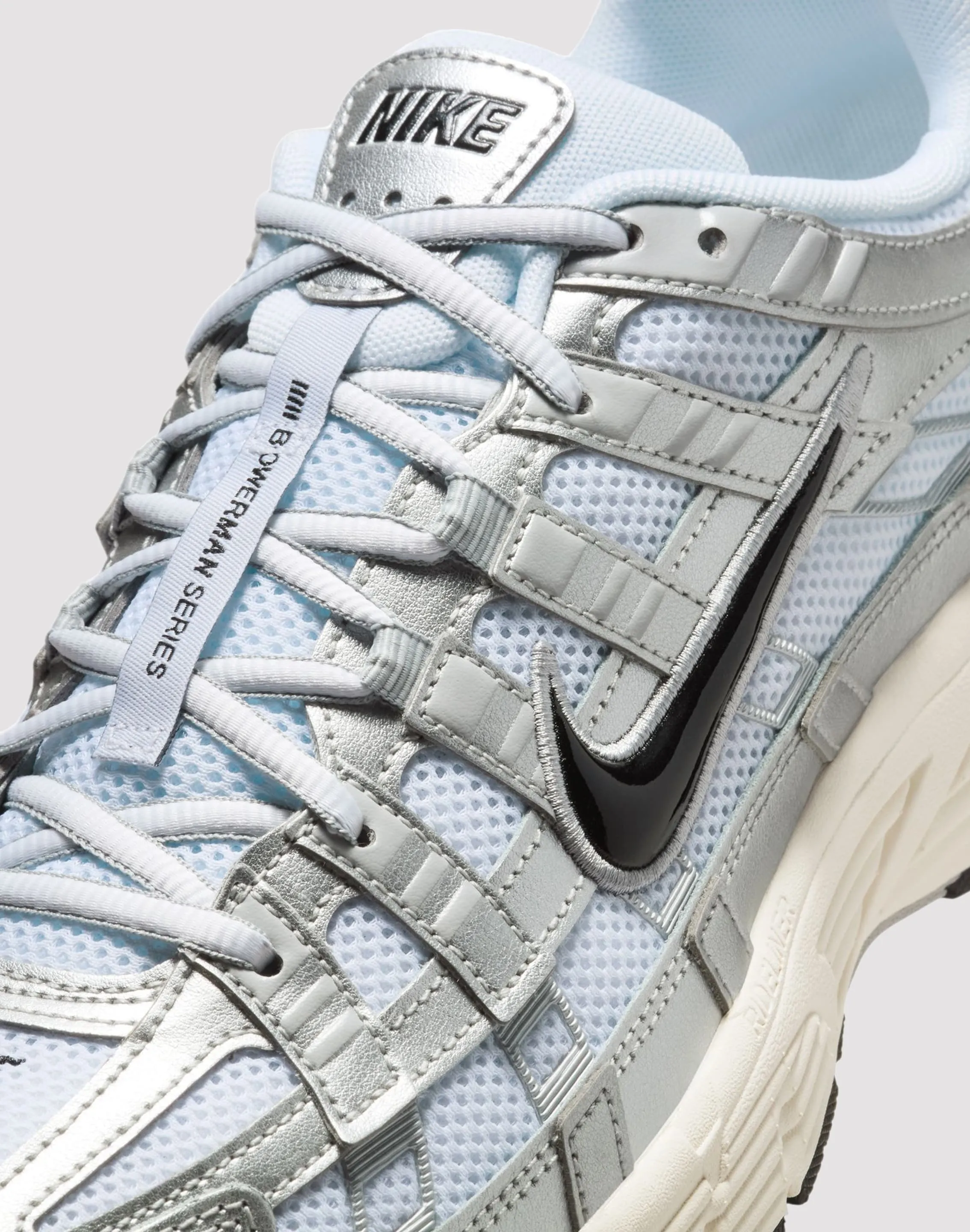 Nike P-6000 "White/Black/Metallic Silver/Flt Silver"