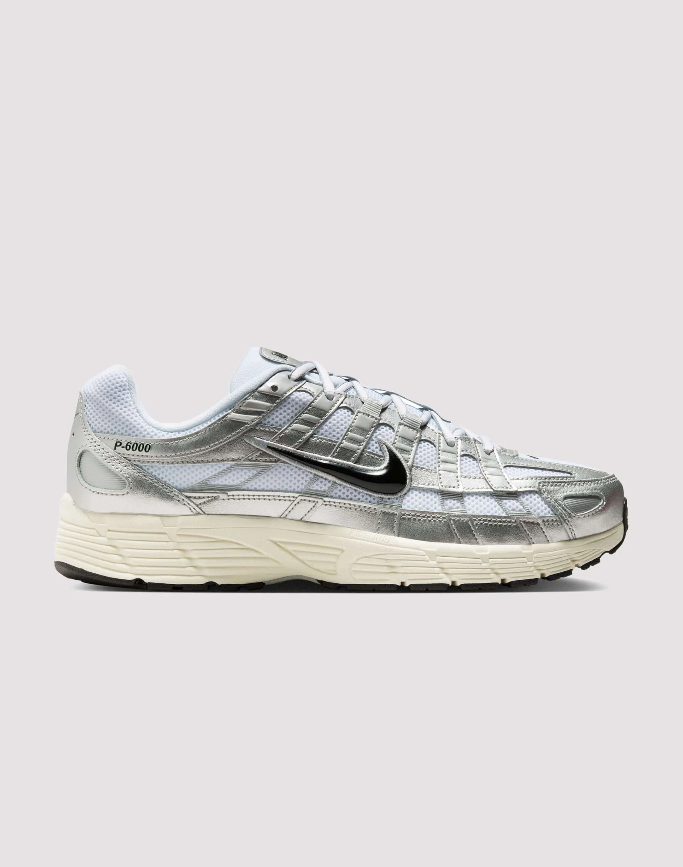 Nike P-6000 "White/Black/Metallic Silver/Flt Silver"