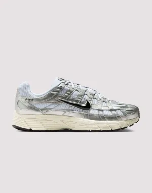 Nike P-6000 "White/Black/Metallic Silver/Flt Silver"