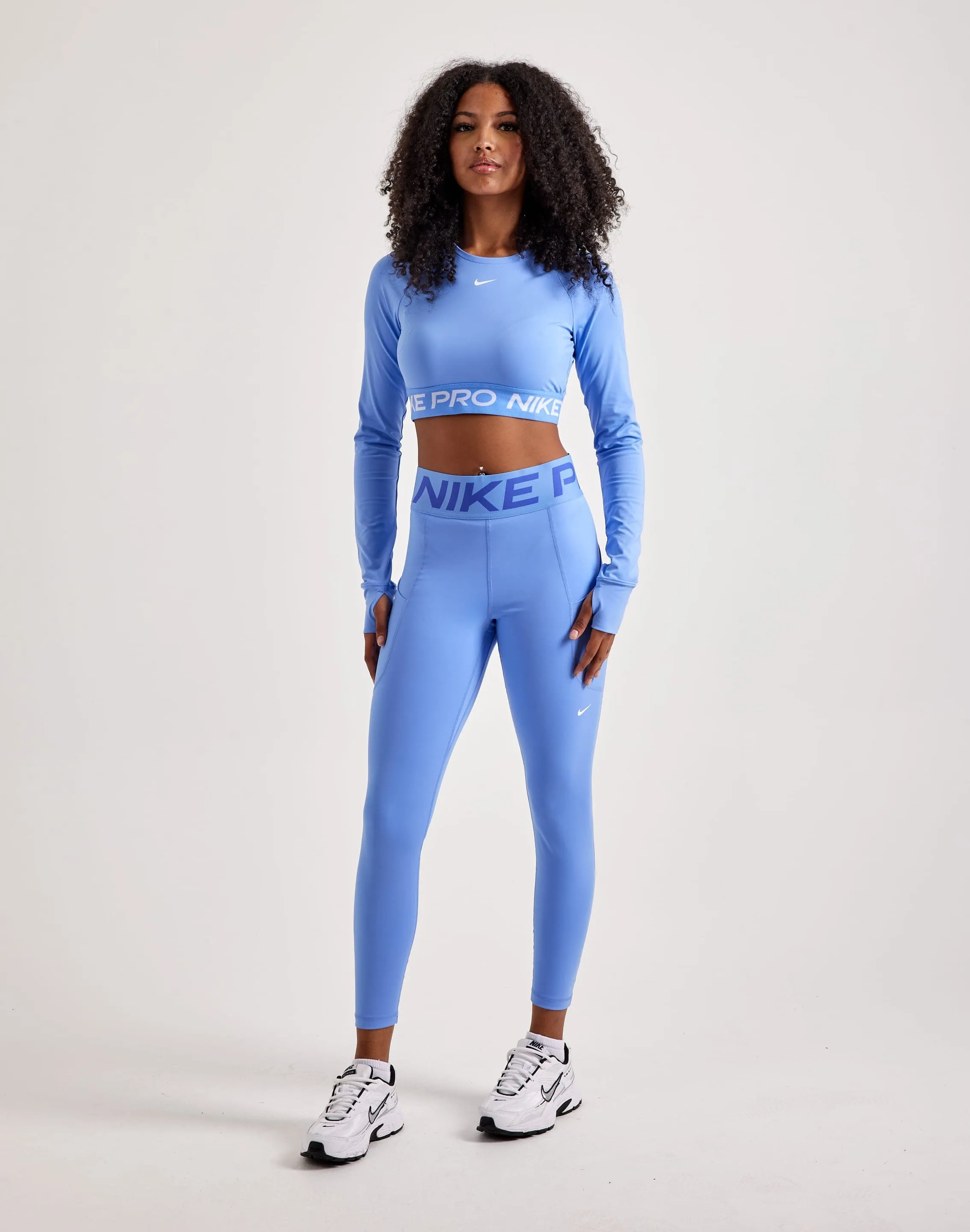 Nike Pro Dri-FIT Cropped Long-Sleeve Top