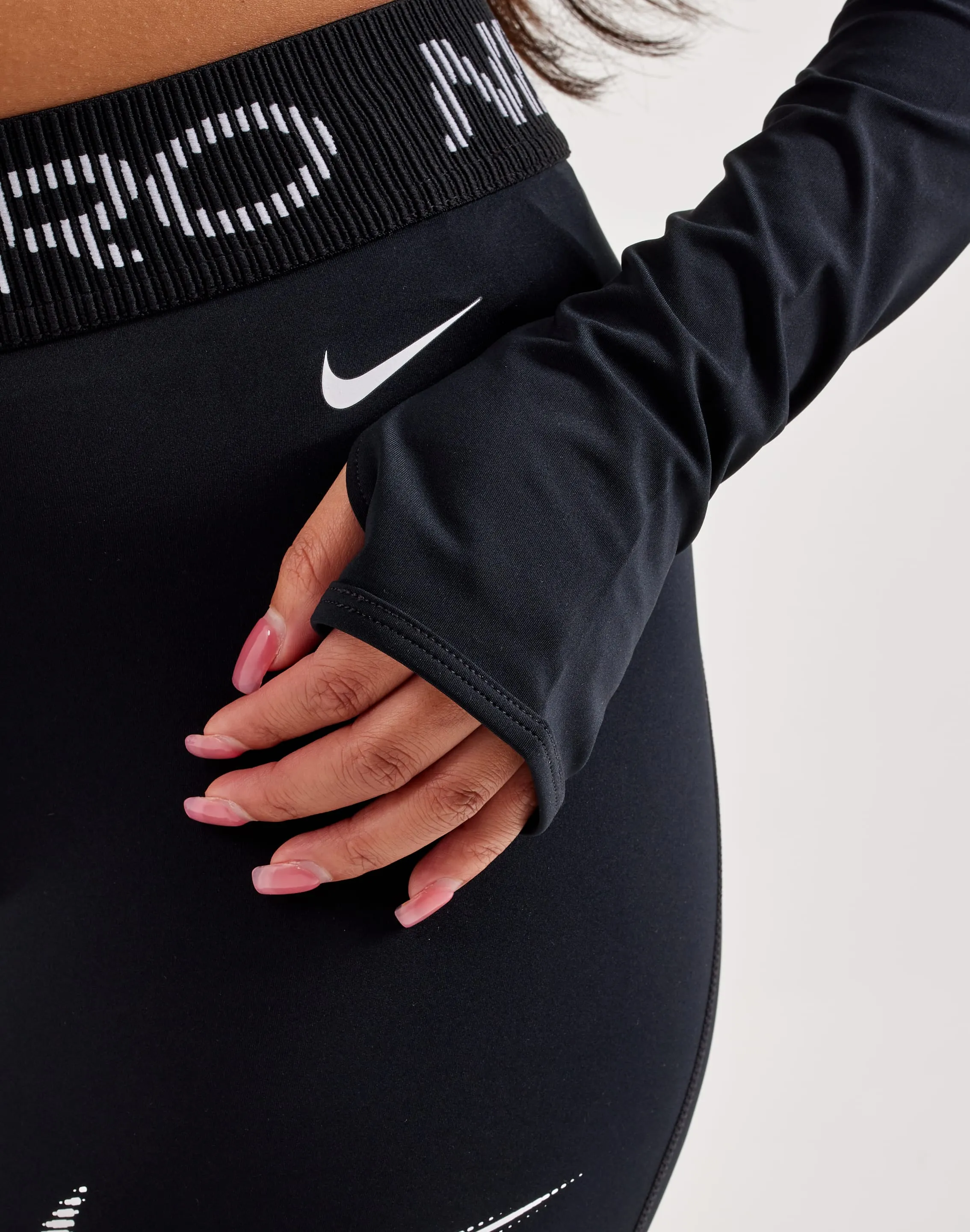 Nike Pro Dri-FIT Cropped Long-Sleeve Top