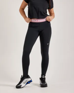 Nike Pro Mid-Rise Mesh-Paneled Leggings