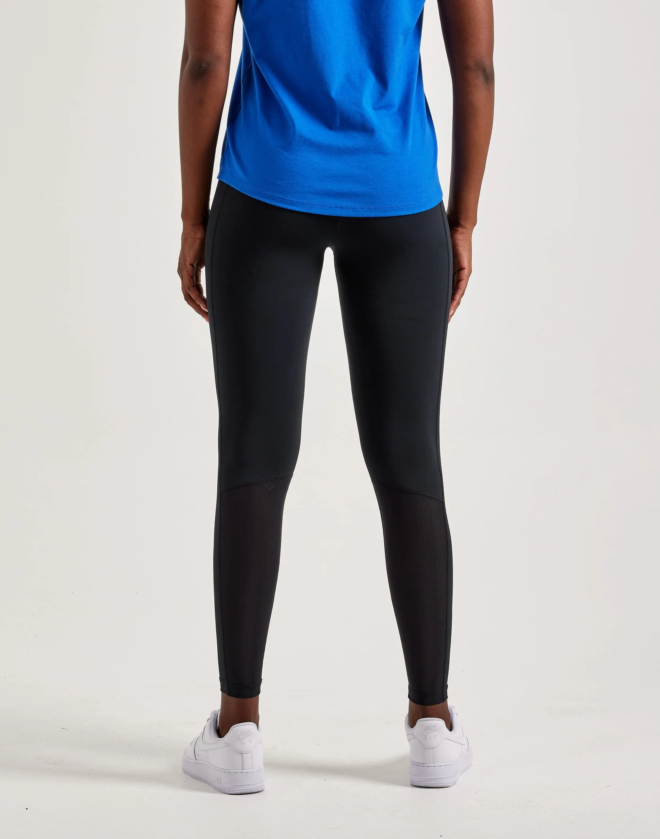 Nike Pro Mid-Rise Mesh-Paneled Leggings