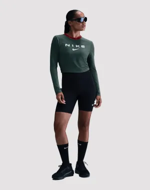 Nike Sportswear Chill Knit Slim Long-Sleeve Cropped Graphic Tee
