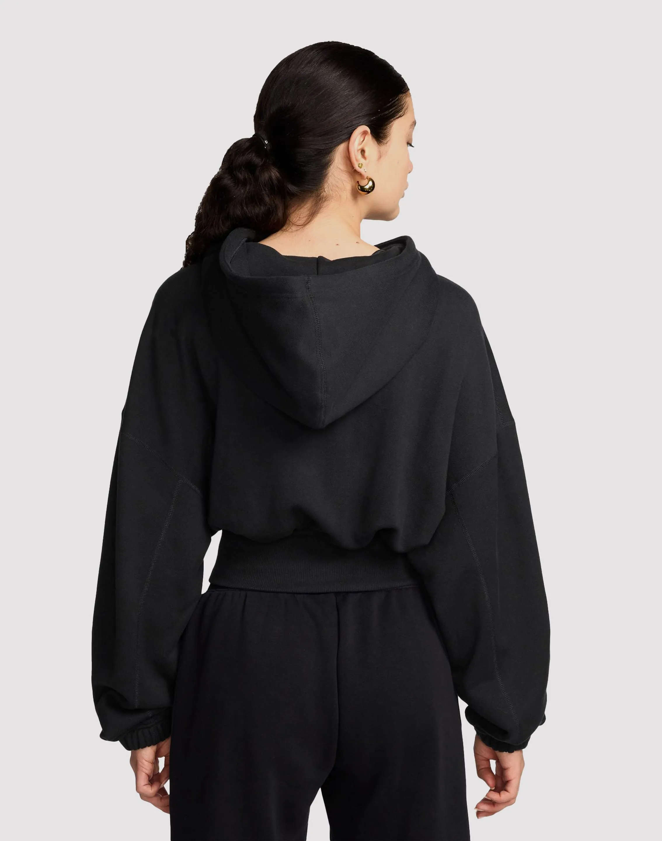 Nike Sportswear Oversized Fleece Pullover Crop Hoodie