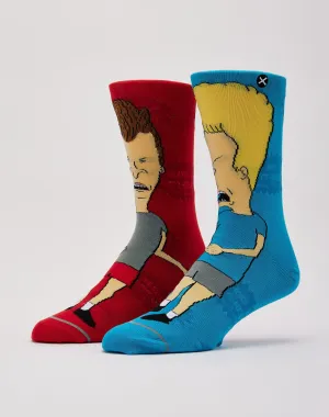 Odd Sox Beavis & Butthead Split Crew Socks