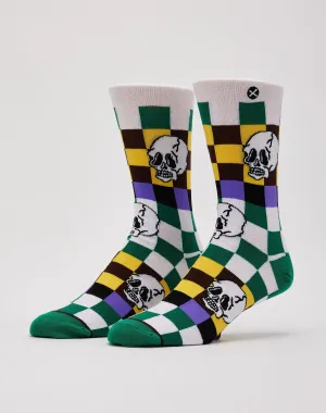 Odd Sox Dead Checkerboard Crew Socks