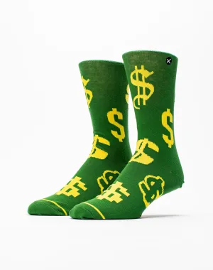 Odd Sox Dollar Sign Fonts Crew Socks