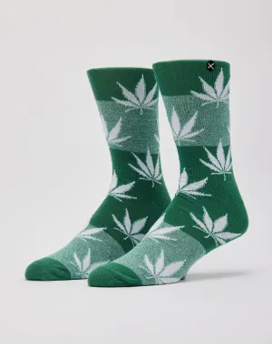 Odd Sox Green Leaf Crew Socks