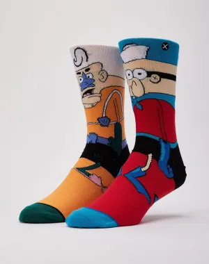 Odd Sox Mermaid Man And Barnacle Boy Crew Socks