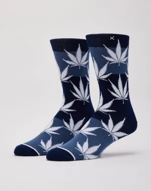 Odd Sox Navy Leaf Crew Socks