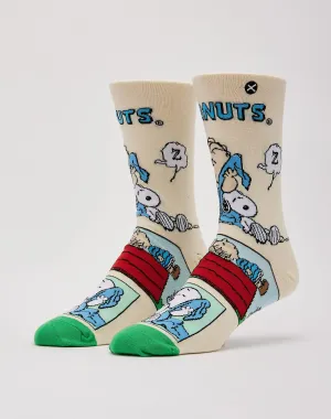 Odd Sox Peanuts Sleepy Time Crew Socks