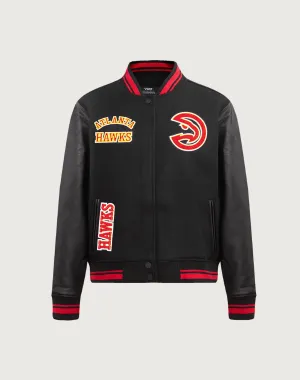 Pro Standard Atlanta Hawks Retro Classic Rib Wool Varsity Jacket