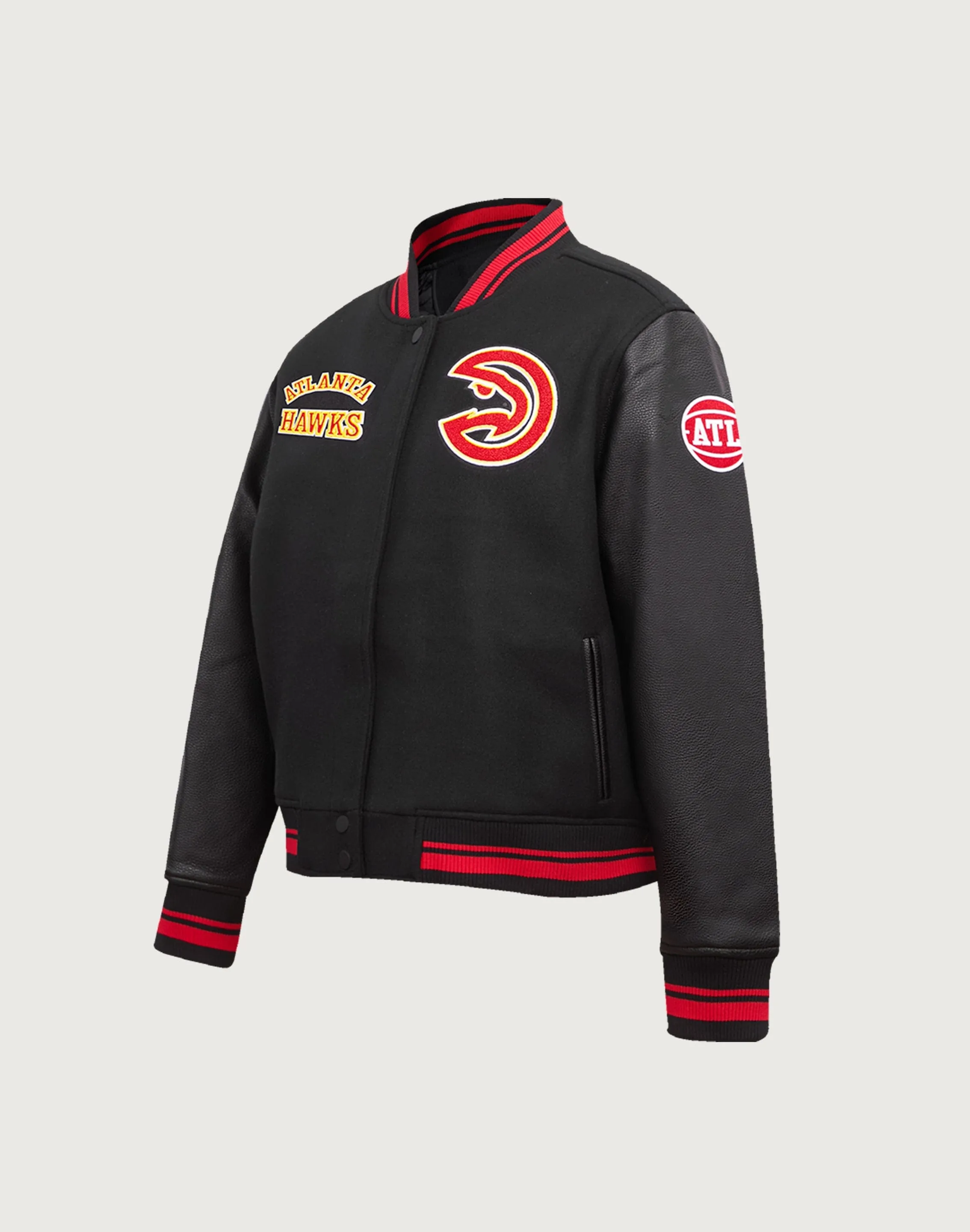 Pro Standard Atlanta Hawks Retro Classic Rib Wool Varsity Jacket
