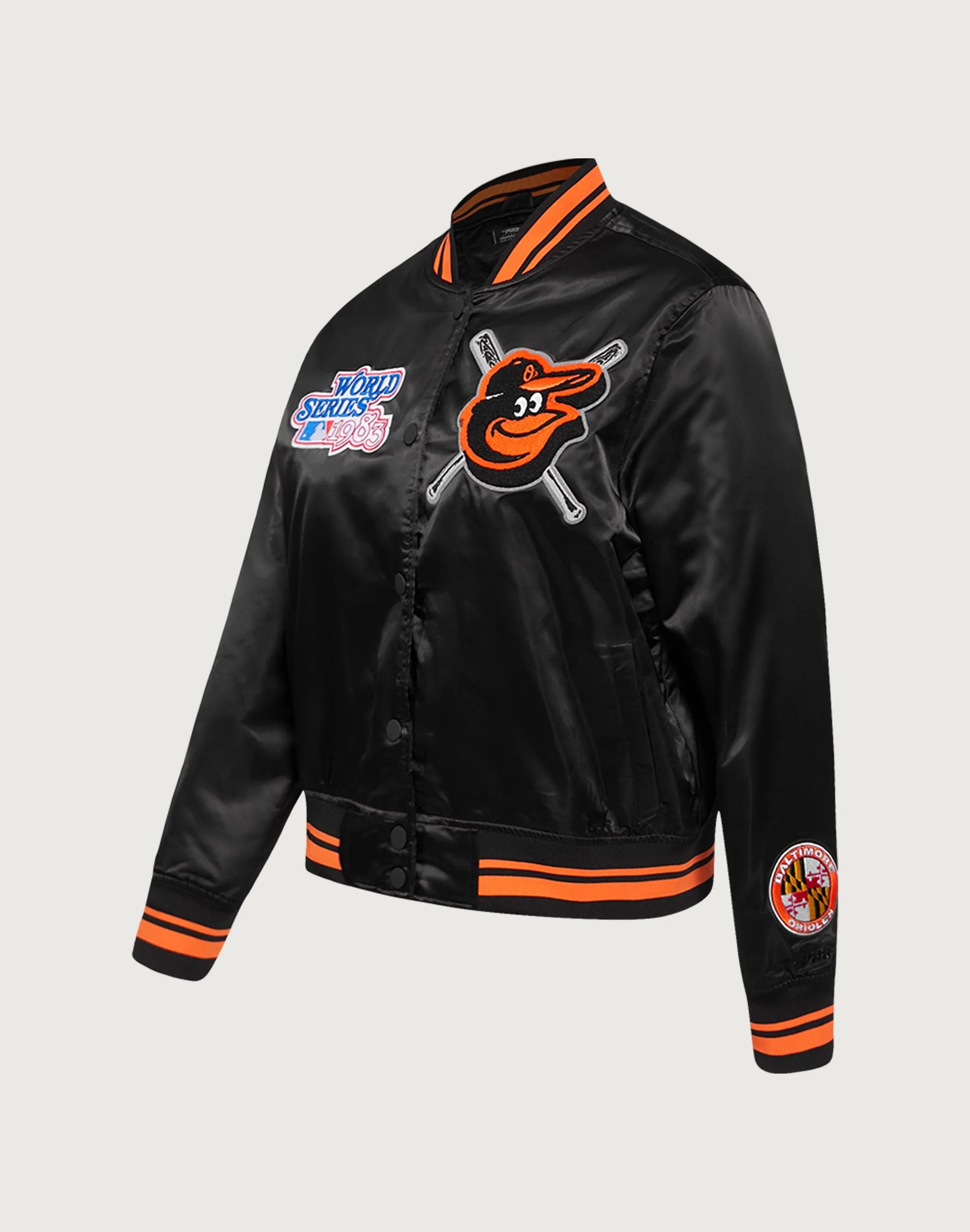 Pro Standard Baltimore Orioles Mashup Rib Satin Jacket