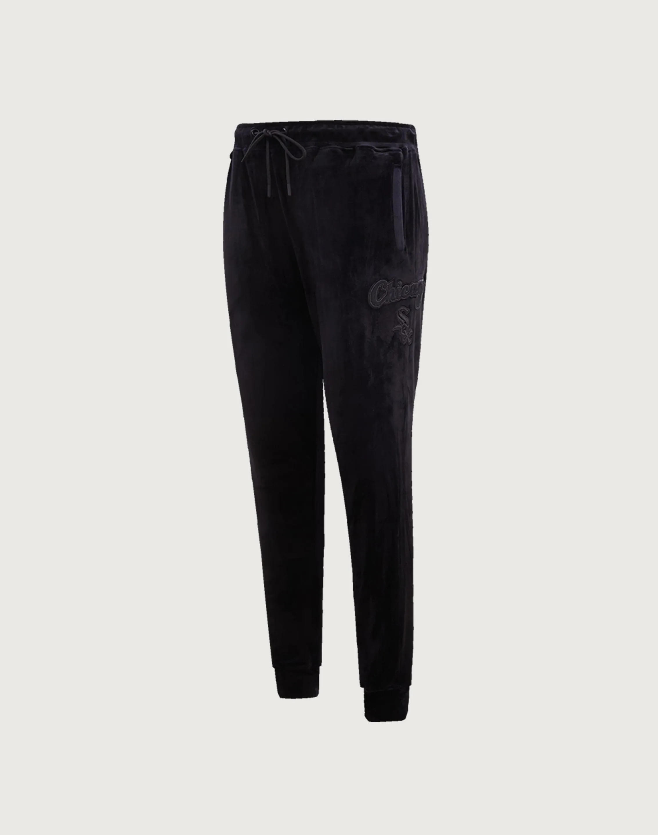 Pro Standard Chicago White Sox Triple Black Velour Joggers
