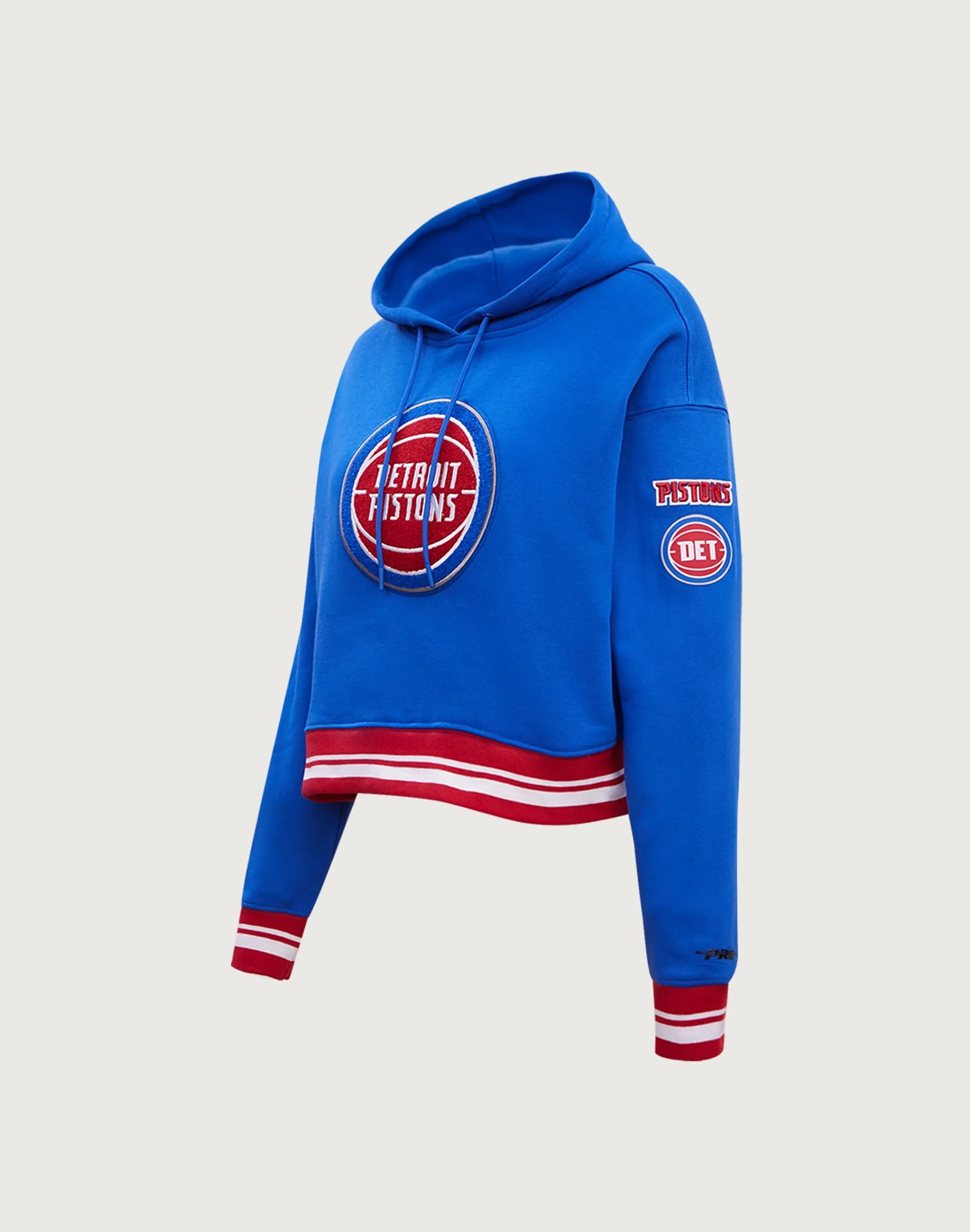 Pro Standard Detroit Pistons Retro Classic Rib Cropped Hoodie