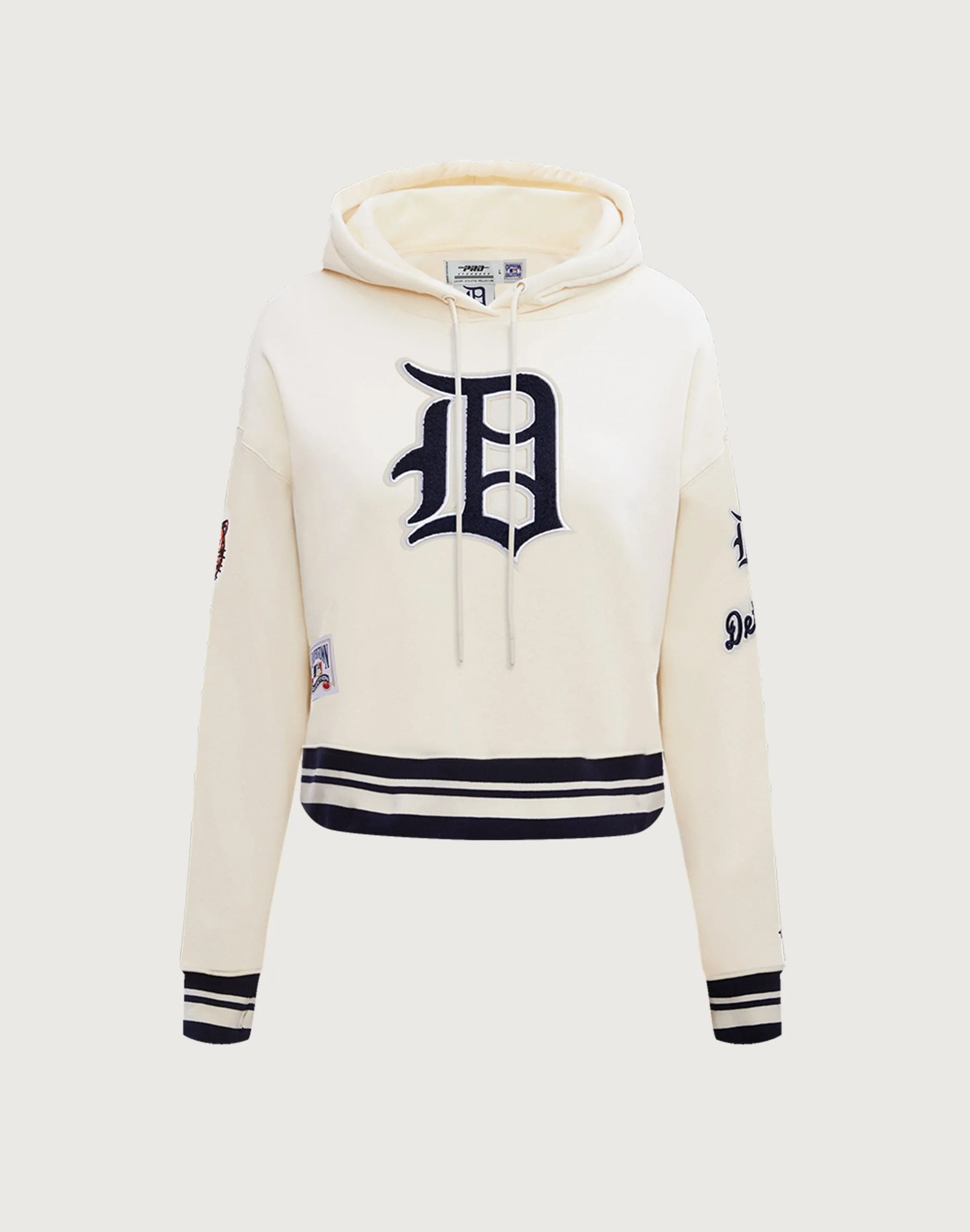 Pro Standard Detroit Tigers Retro Classic Rib Cropped Hoodie