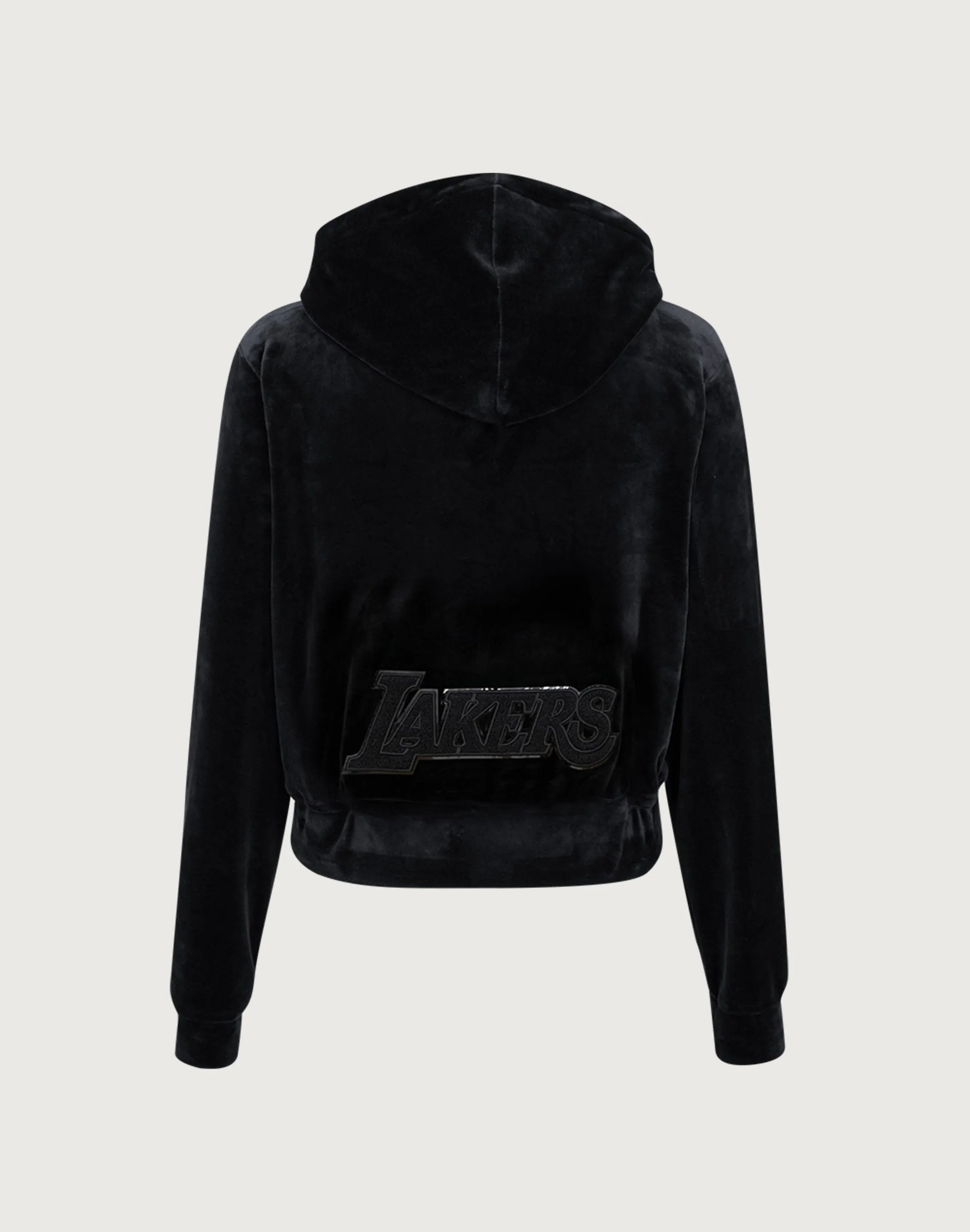 Pro Standard Los Angeles Lakers Triple Black Velour Zip Hoodie