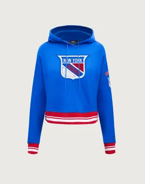 Pro Standard New York Rangers Retro Classic Rib Cropped Hoodie