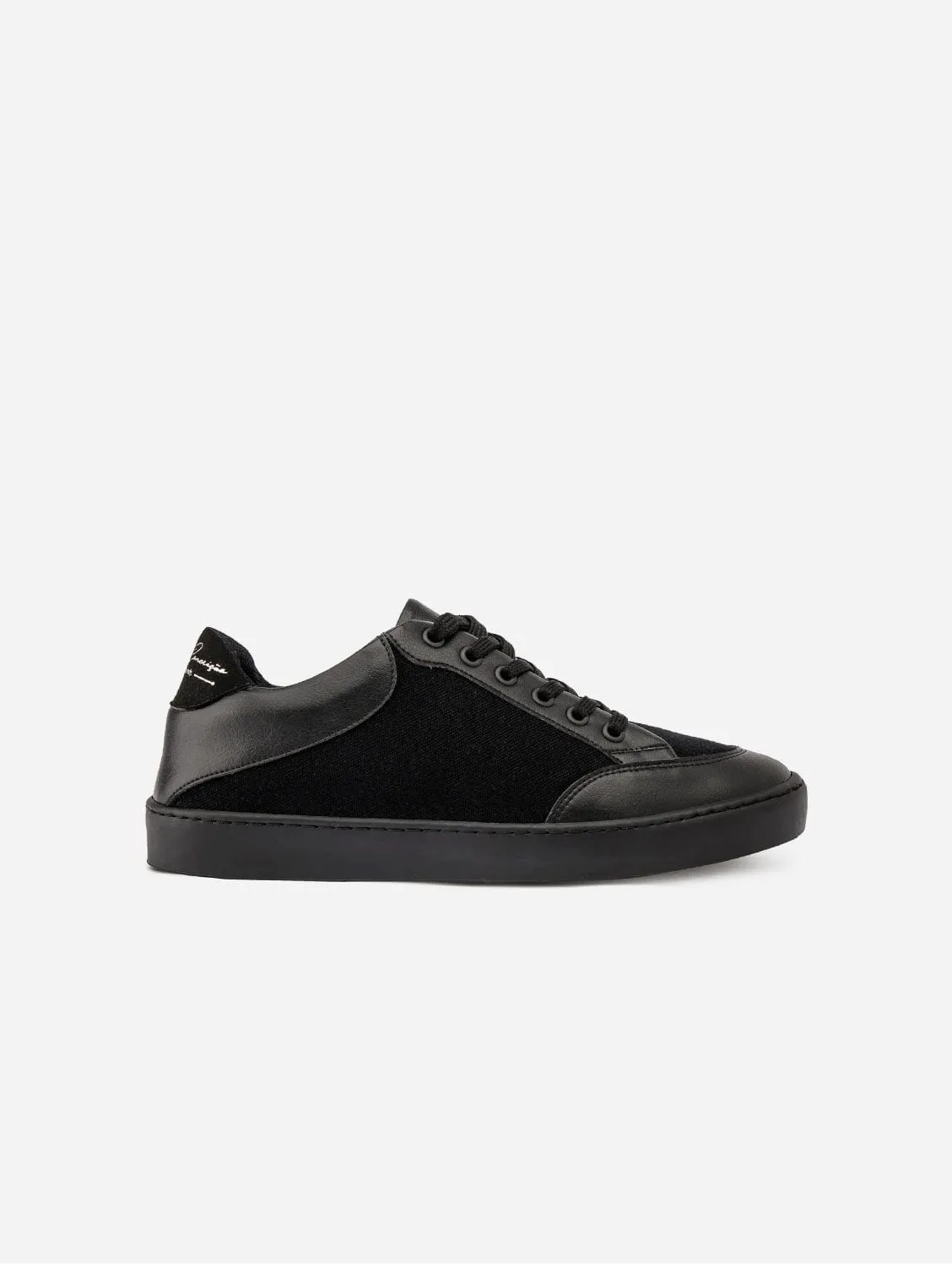 RC Recycled Vegan Leather Trainers | Off Black