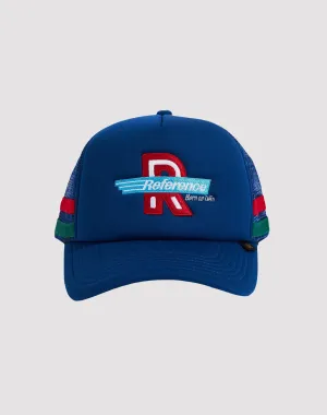 REFERENCE CO . Born to Win Racing Stripe Trucker Blue Snapback