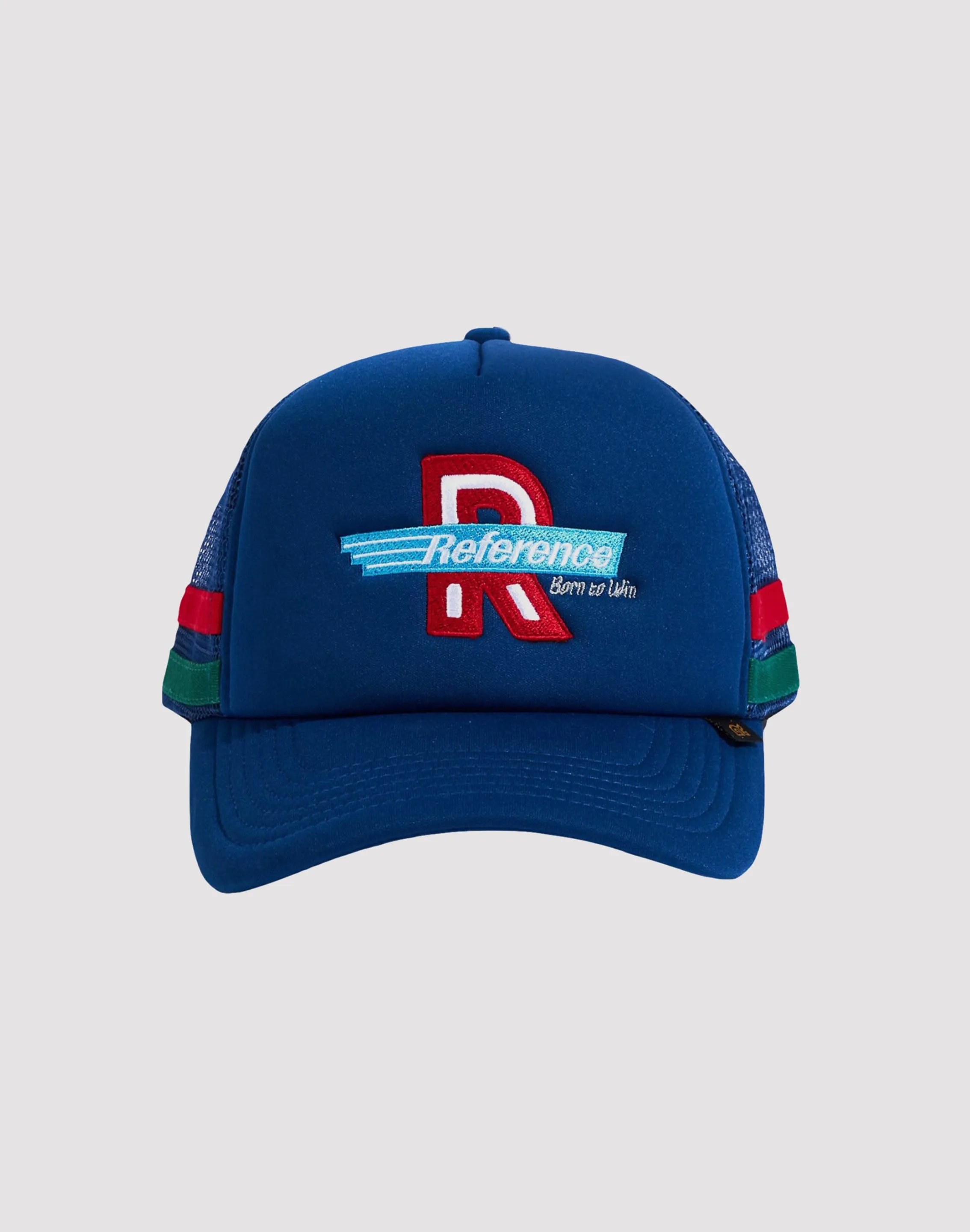 REFERENCE CO . Born to Win Racing Stripe Trucker Blue Snapback
