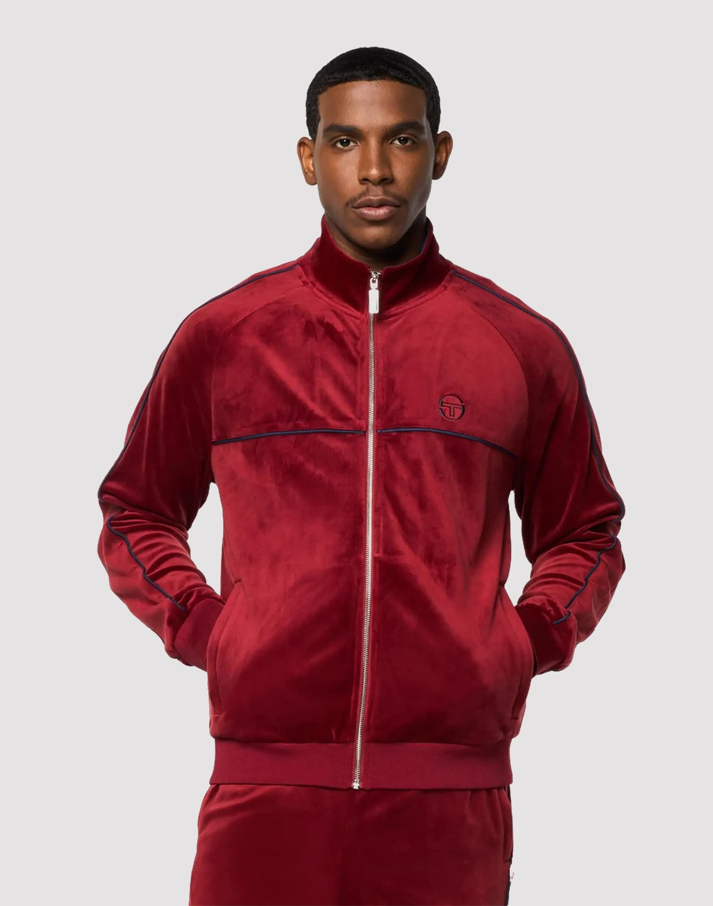 Sergio Tacchini Operations Inc Sergio Tacchini Lioni Velour Track Jacket