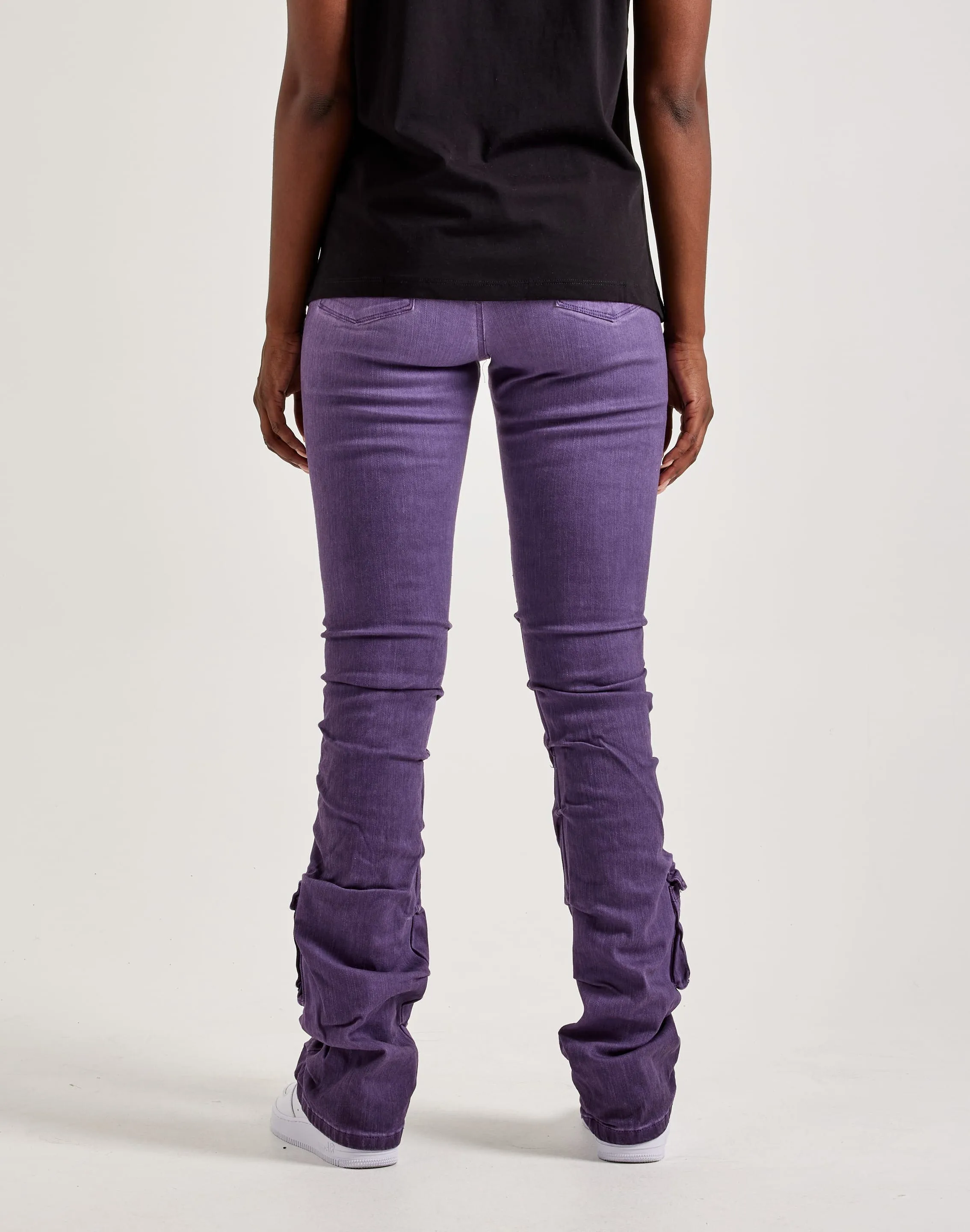 Smoke Rise High-Rise Stacked Cargo Pants