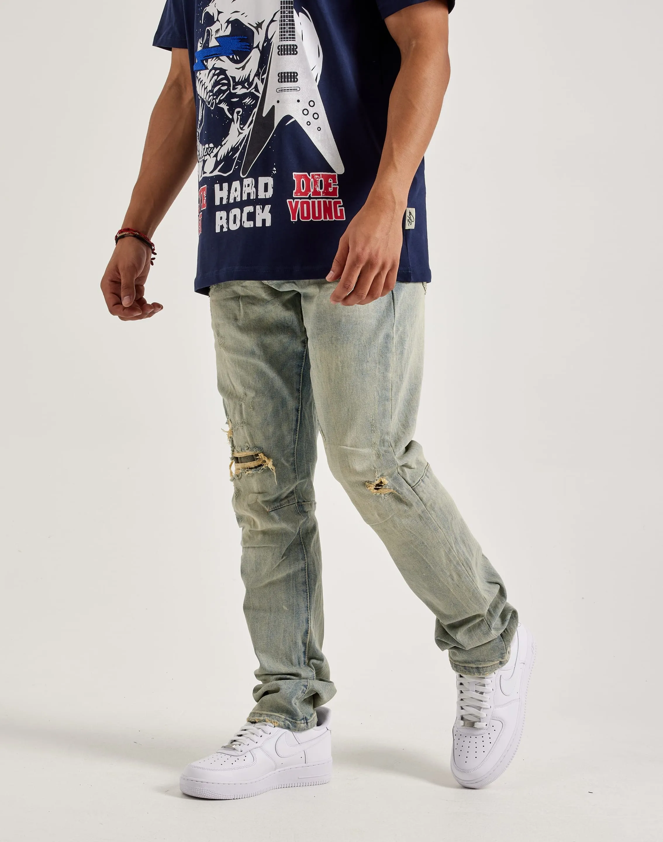 Smoke Rise Rip & Repair Slim Denim Jeans