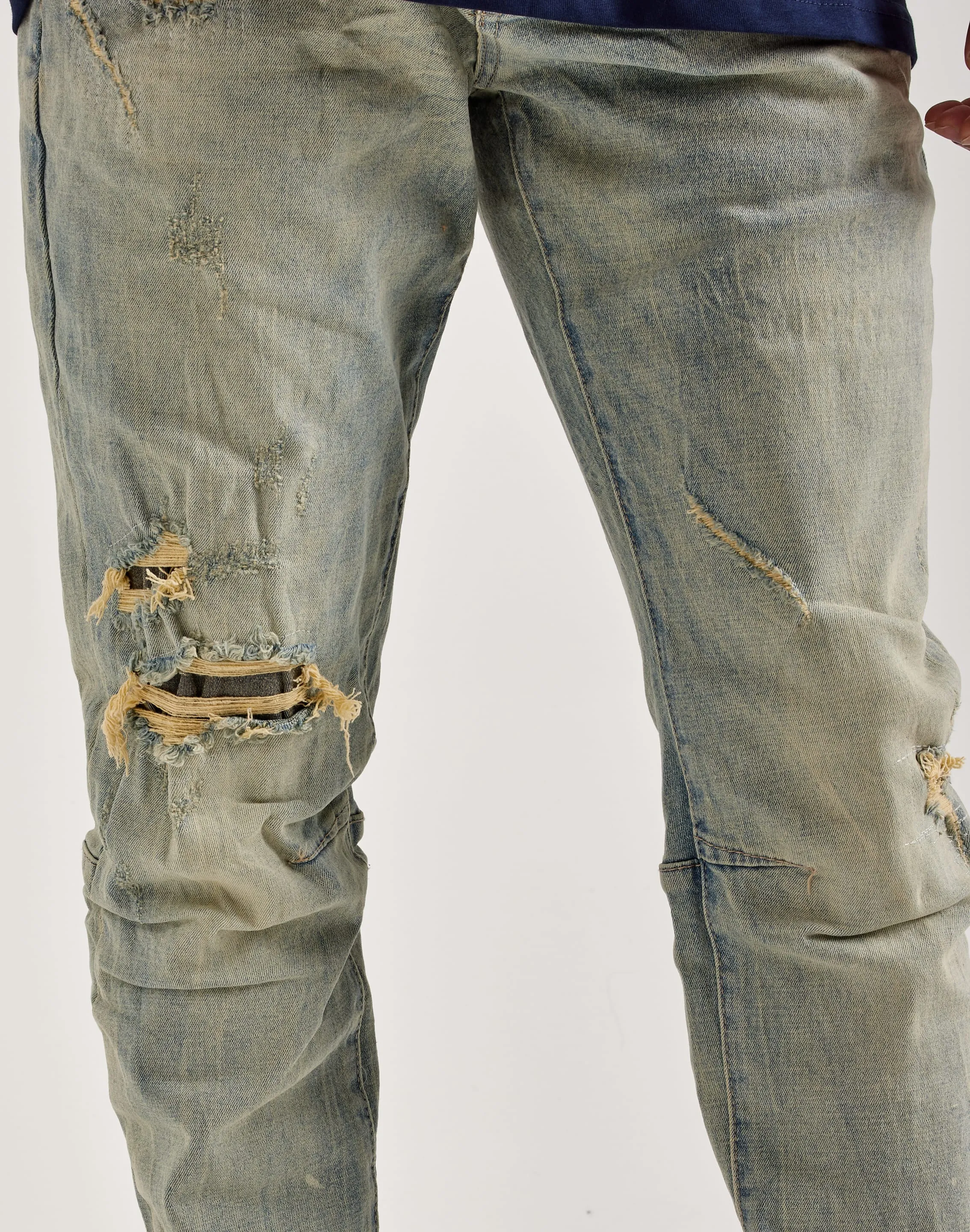 Smoke Rise Rip & Repair Slim Denim Jeans