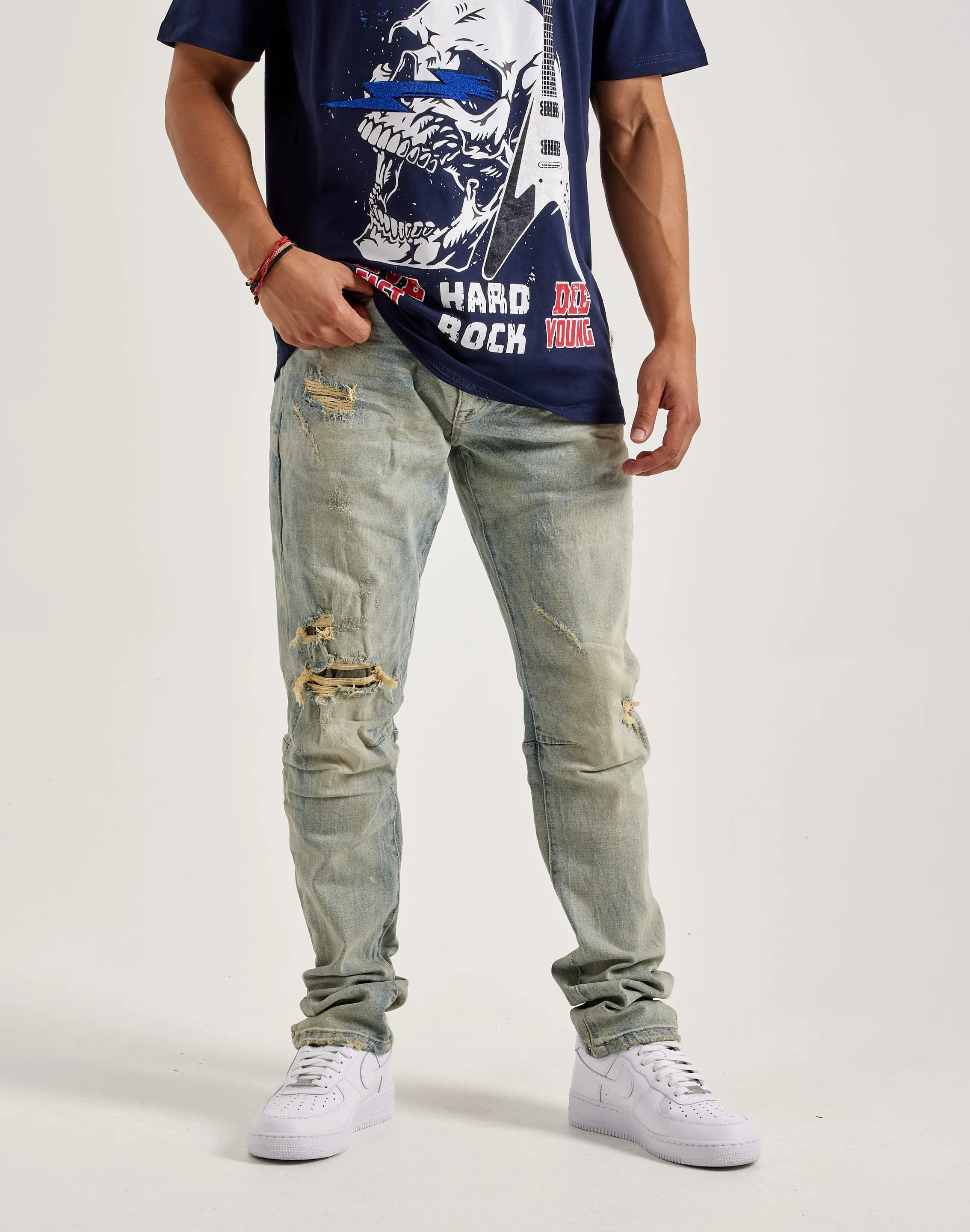 Smoke Rise Rip & Repair Slim Denim Jeans