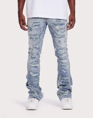 THE LEVERAGE Crysp Denim Arch Slim Fit Denim Jet Black Jeans