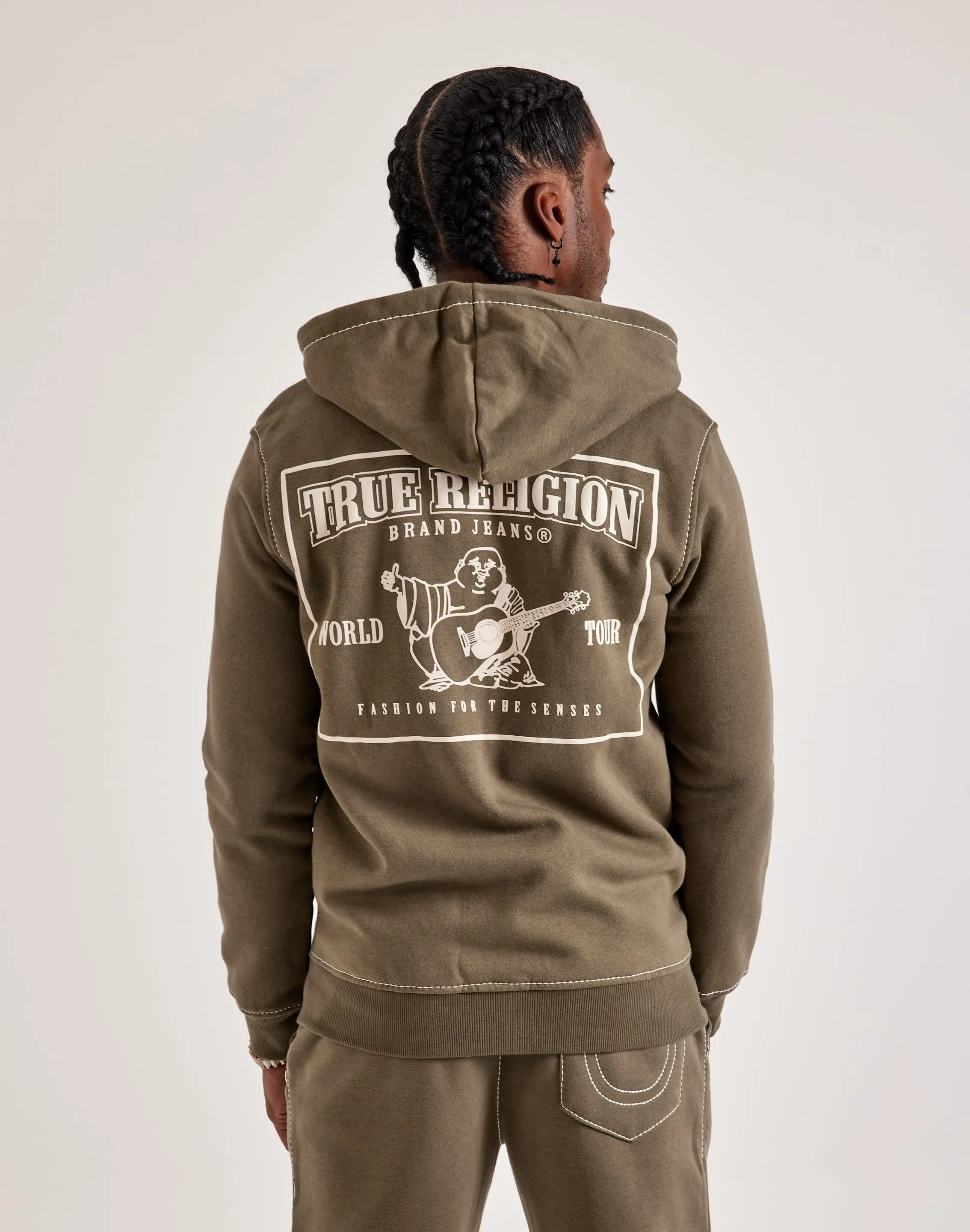 True Religion Big-T Full-Zip Hoodie