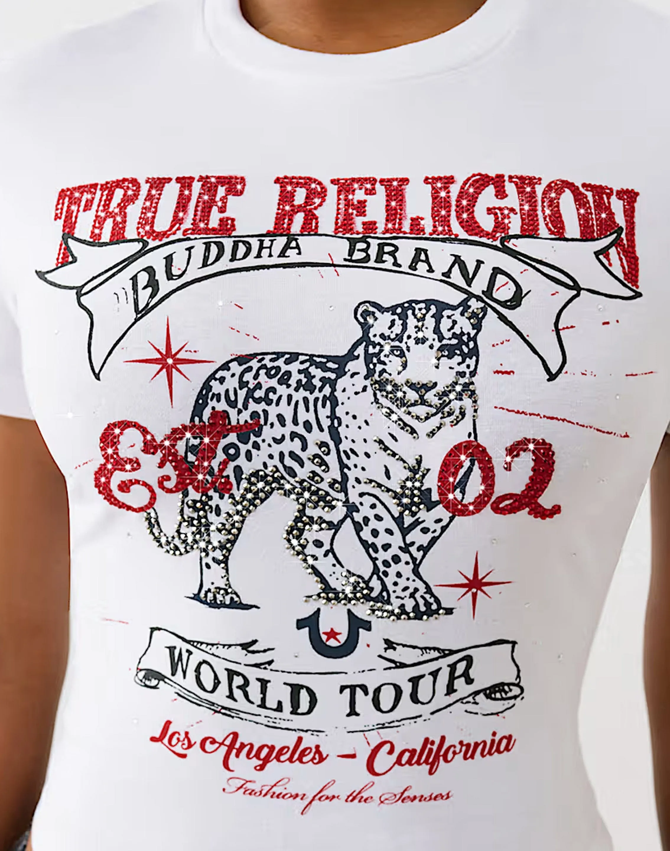 True Religion Crystal Leopard Tee