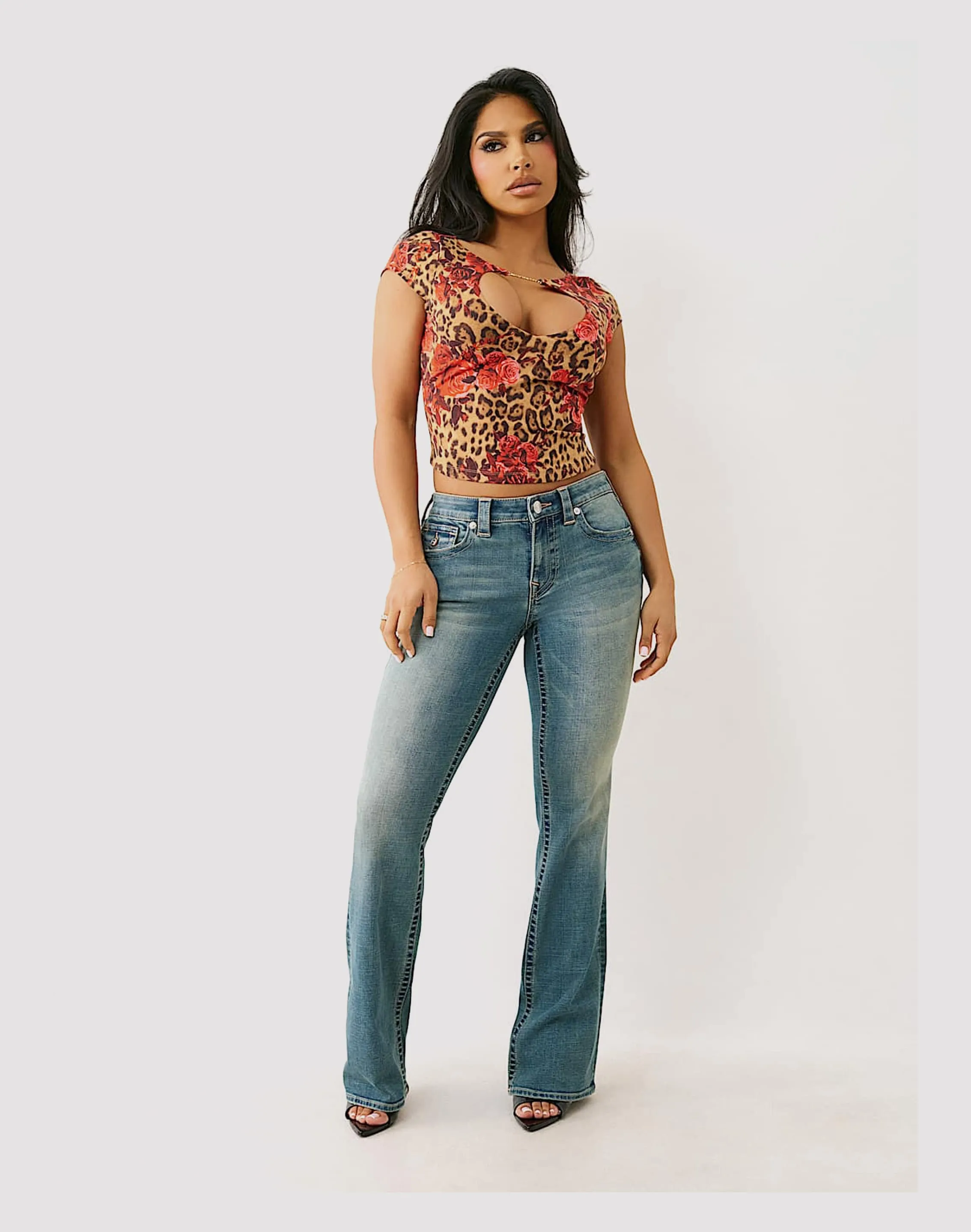 True Religion Leopard Rose Tee