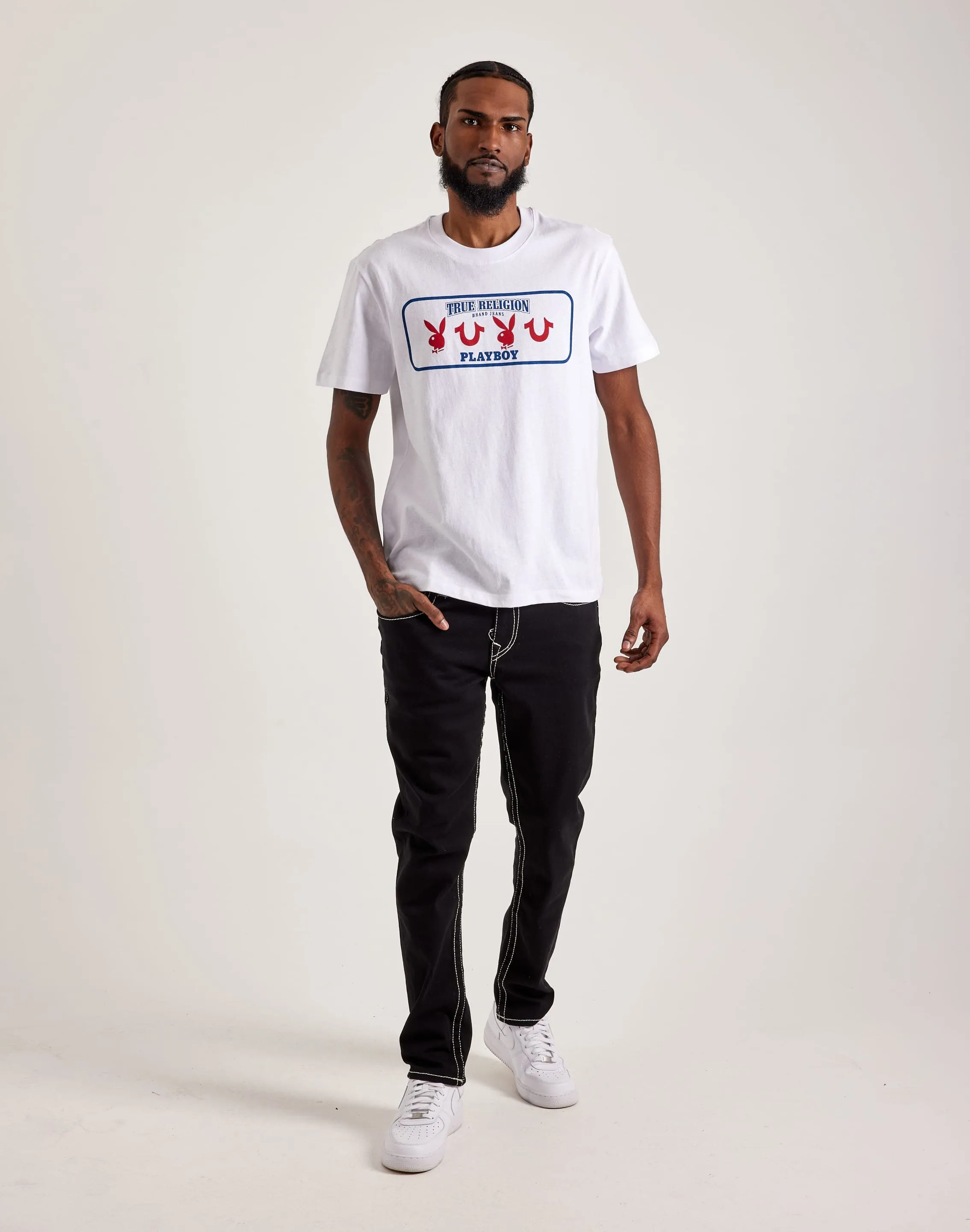 True Religion Playboy Bunny Horseshoe Logo Tee
