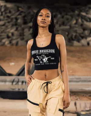 True Religion SRS Logo Crop Tank Top