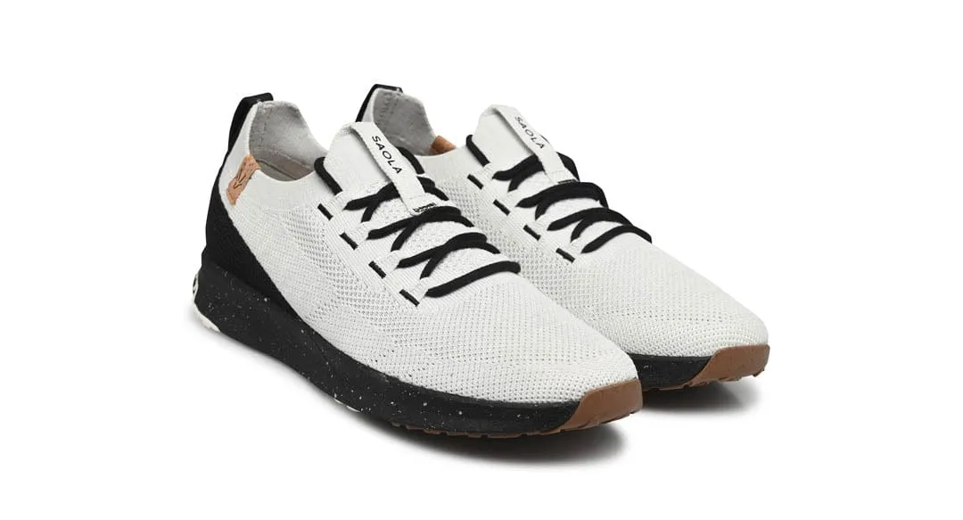 Tsavo 3 Men's Recycled PET Sneakers | White & Black