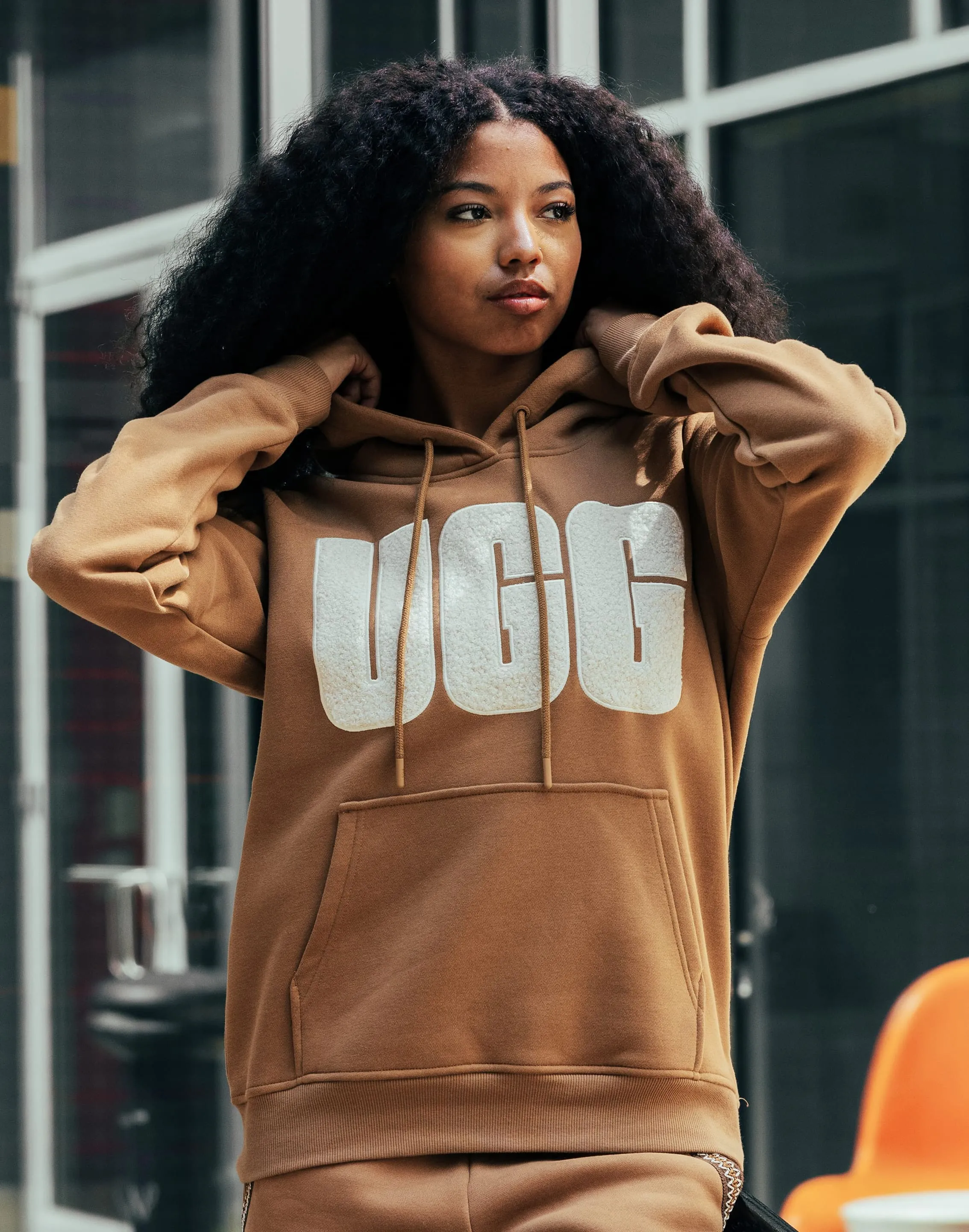 UGG Rey UGGfluff Logo Hoodie