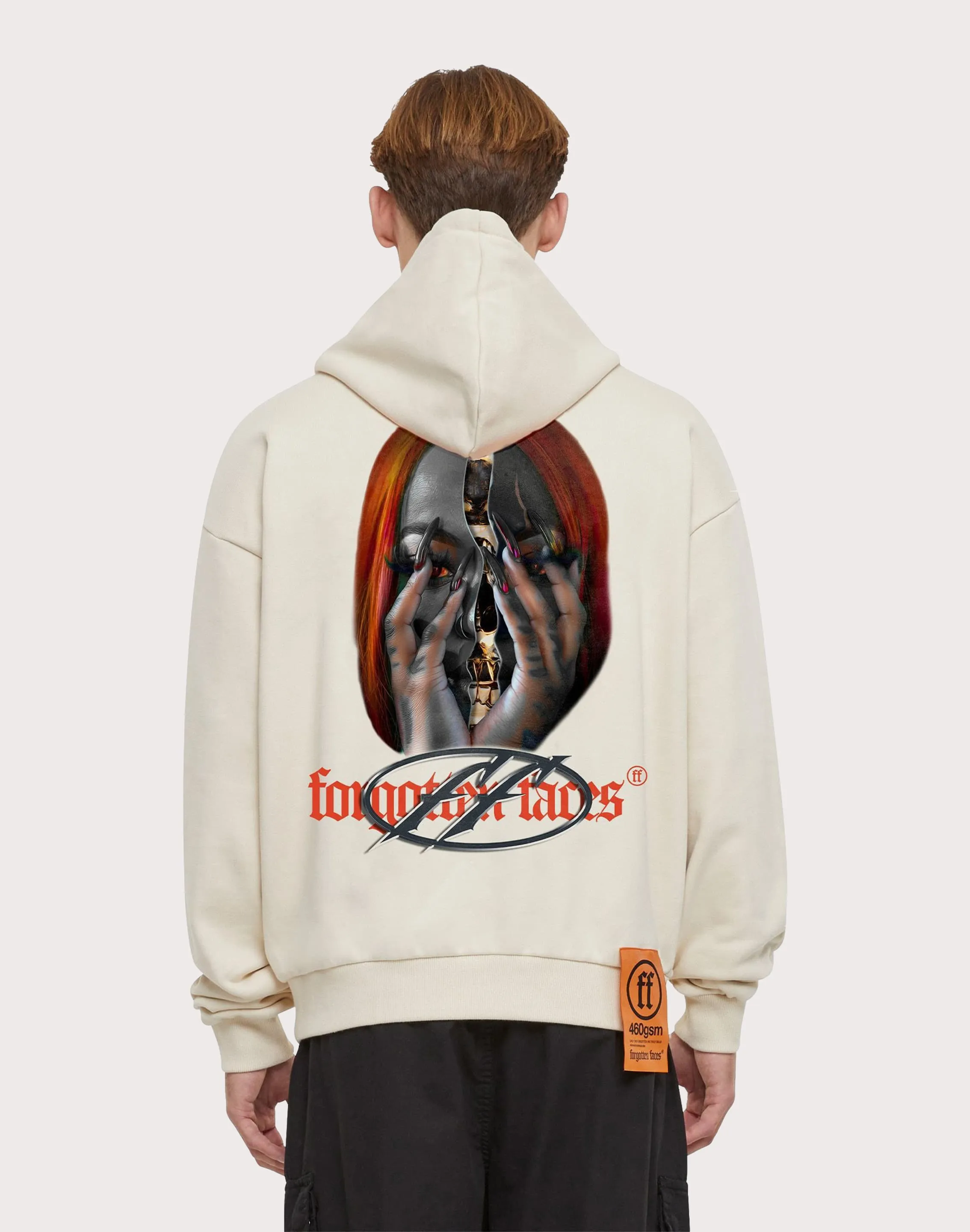 URBAN CLASSICS Forgotten Faces Skull Sand Hoodie